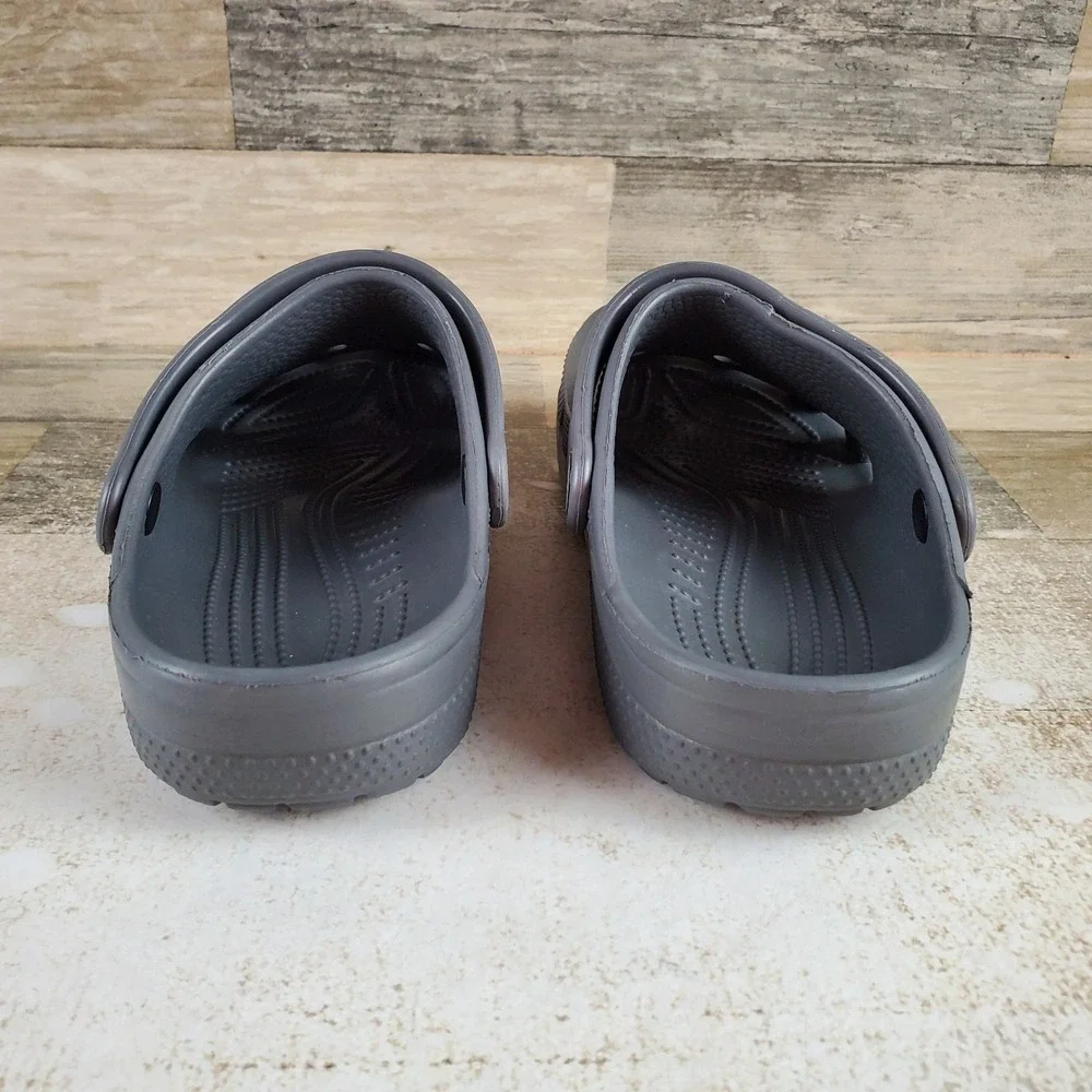 Crocs Classic Kids Clog Sz 2 J2 Comfort Gray Rubber Round Toe Slip On Slingback